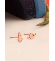 Gezegen ve Uzay Mekiği Gümüş Küpe (Rose)