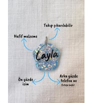 Pati Şeklinde Kedi/ Köpek- İsimliği/ Künyesi (Mavi)