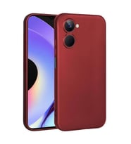 Realme 10 4G Kılıf Kamera Çıkıntılı Soft Silikon (Kırmızı)