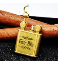 Gazlı Fitilli Çakmak Kişiye Özel İsimli Zorro Çakmak (Gold)