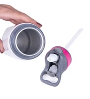 Renkli Kişiye Özel Pipetli Matara&Suluk (Gümüş)