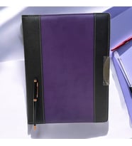 A4 Sekreterlik Tablası Ve Dokunmatik Telefon Uçlu Tükenmez Kalem Seti (Mor)