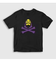 Presmono Unisex Çocuk Beyaz Skeletor İskeletor He Man T-Shirt 434027tt (Siyah)