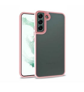 Samsung Galaxy S22 Plus Kılıf Case, Kamera Lens Korumalı Elektroplatin Kaplama Sert PC Koruyucu Colourful Platinum Serisi (Rose)