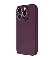 Vendas iPhone 15 Pro Max Uyumlu Kılıf Lansman Serisi Kadife İç Yüzeyli Yumuşak Dokulu Silikon Kapak (Koyu Mor)