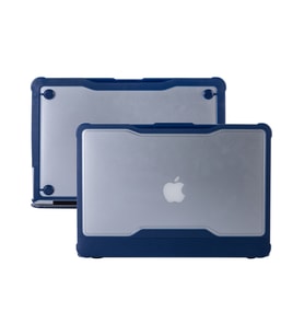 MacBook Air Kılıf HardCase Touch ID A1932 2018/2019 Uyumlu Darbe Emici OutDoorHF (Mavi)
