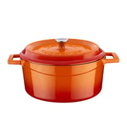 Lava Döküm Yuvarlak Tencere. Trendy Çap(Ø) 24cm. (Turuncu)