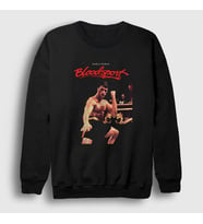 Presmono Unisex Beyaz Bloodsport Film Jean Claude Van Damme Sweatshirt 258813tt (Siyah)