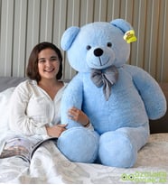 Sevimli 160 Cm Papyonlu Ayıcık (Mavi)