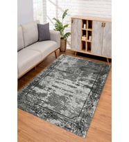 Dijital Kaymaz Taban Yıkanabilir Renkli Salon Halısı Mutfak Halısı Yolluk ND-SD-307 (Gri)