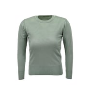 Kadın Sıfır Yaka Spor Kazak BGL-ST04085 (Açık Yeşil)
