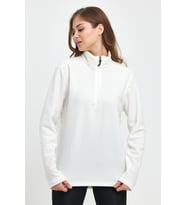 Kadın  Rahat Kalıp Softech Polar Yarım Fermuarlı Sweatshırt spr24pwk20 (Ekru)