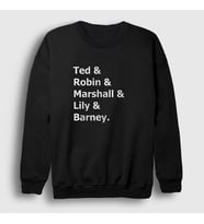 Presmono Unisex Beyaz Names How I Met Your Mother Sweatshirt 195558tt (Siyah)