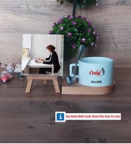 Avukat Fotoğraflı Dekoratif Taş, Kupa Bardak Beyaz Hediye (Model 8)