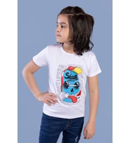 Toontoy Erkek Çocuk Baskılı Tişört (Beyaz)
