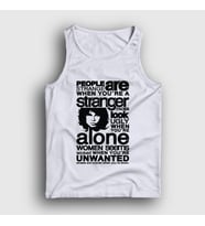 Presmono Unisex Sarı Stranger The Doors Atlet 116701tt (Beyaz)
