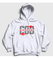 Presmono Unisex Beyaz Oyun Call Of Duty Warzone Kapüşonlu Sweatshirt 513129tt (Beyaz)