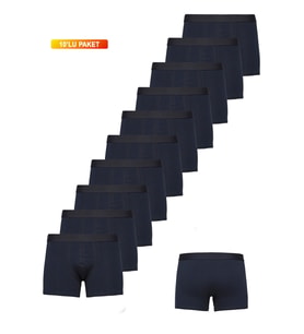 Erkek Premium Boxer 10'lu Pamuklu Likralı (Lacivert)
