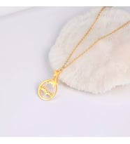 Kişiye Özel 925 Ayar Gümüş Angel Kelebek Kolye (Gold)