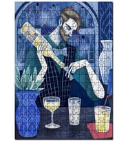 Cakapuzzle Illütirasyon İçeçek Barmen Görseli Puzzle Yapboz MDF (Ahşap) (255 Parça)