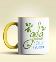 Kişiye Özel Gıda Mühendisi 2 Tasarımlı Turuncu Kupa Bardak (Sarı)