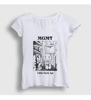 Presmono Kadın Sarı Little Dark Age Rock Mgmt T-Shirt 490391tt (Beyaz)