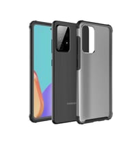 Ceponya Samsung Galaxy A52 Kılıf Kamera Çıkıntılı Airbag Tasarım Sert Silikon (Siyah)