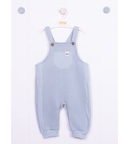 Cep Detaylı 3 İplik  Bebek Salopeti (Mint)
