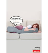 XPERMATE Sarılma Yastığı , Uyku Yastığı , Bacak Arası Yastığı Silindir 150x20 cm (Gri)