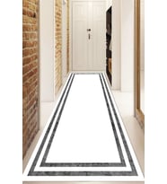 Dijital Baskılı Kaymaz Taban Yıkanabilir Modern Yolluk Ve Koridor Halısı NDU-SD-299 (Gri)