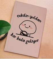 BK Gift Esprili Tasarım Serisi Sert Kapaklı Pudra Pembesi Defter, Arkadaşa Hediye, Yeni İş Hediyesi, Doğum Günü Hediyesi, Anı Defteri (Model 4)