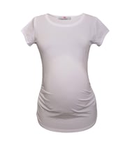 LuvmaBelly  Maternity 2009_2015 Pamuklu Hamile (9 Renk Mevcut) T-shirt (Beyaz)