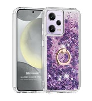 Microsonic Xiaomi Redmi Note 12 Pro Plus 5G Kılıf Glitter Liquid Holder Pembe (Mor)