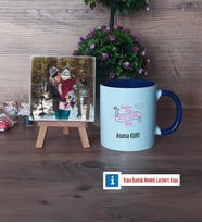 Anneler Günü Hediyesi Fotoğraflı Dekoratif Taş, Kupa Bardak Beyaz Hediye (Model 3)