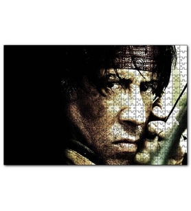 Cakapuzzle John Rambo ve Oku  Puzzle Yapboz MDF (Ahşap) (1000 Parça)