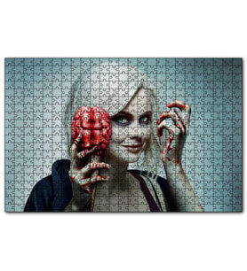 Cakapuzzle Zombi Kadın Beyin Dondurması Görseli  Puzzle Yapboz MDF (Ahşap) (1000 Parça)