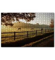 Cakapuzzle Gündoğumunda Sisler ve Otlayan Atlar  Puzzle Yapboz MDF (Ahşap) (255 Parça)
