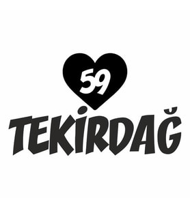 Kalpli 59 Tekirdağ Araba Sticker siyah 20x15 CM (Siyah)