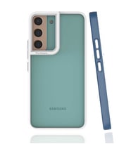 Galaxy S22 Plus Kılıf Zore Mima Kenarları Renkli Silikon Kılıf (Lacivert)