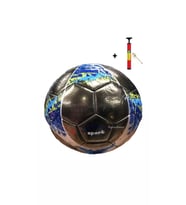 Parlak Dikişli Futbol Topu 5 Numara Şişirme Pompası Hediyeli (Siyah)