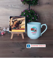 İtfaiyeci Fotoğraflı Dekoratif Taş, Kupa Bardak Beyaz Hediye (Model 5)