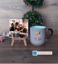Kadın Kuaförü Fotoğraflı Dekoratif Taş, Kupa Bardak Beyaz Hediye (Model 10)