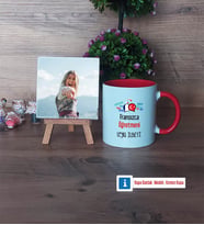 Fransızca Öğretmeni Fotoğraflı Dekoratif Taş, Kupa Bardak Beyaz Hediye Öğretmenler Günü Hediyesi (Model 2)