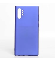 Samsung Galaxy Note 10+ Plus Kılıf Kamera Çıkıntılı Soft Silikon (Saks)