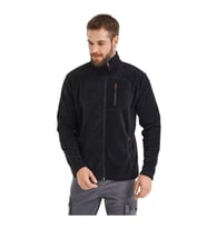 Erkek Polar Tam Fermuarlı 3 Cepli Outdoor Polar Ceket Tactical Flecee (Siyah)