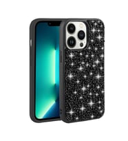 Apple iPhone 12 Pro Max Kılıf Parlak Taşlı Tasarım Zore Linea Kılıf (Siyah)