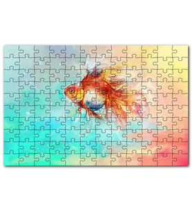 Cakapuzzle Rengarenk Sularda Yüzen Japon Balığı  Puzzle Yapboz MDF (Ahşap) (500 Parça)