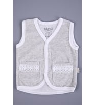 Babyhola Kadife Cepli Bebek Çocuk Yelek 1701 (Gri)