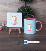 Unicorn Dekoratif Taş, Kupa Bardak Kırmızı Hediye (Model 5)