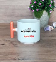 Odyometrist Hediye Sepeti Kupa Bardak T Kulplu, Kalemlik ve Ahşap Telefon Standı Tıp Bayramı Hediyesi (Model 7)